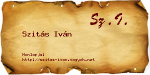 Szitás Iván névjegykártya